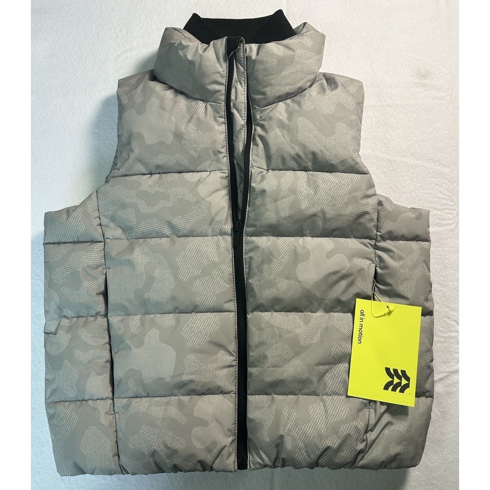 All In Motion Gray Puffer Vest Boys 10/12